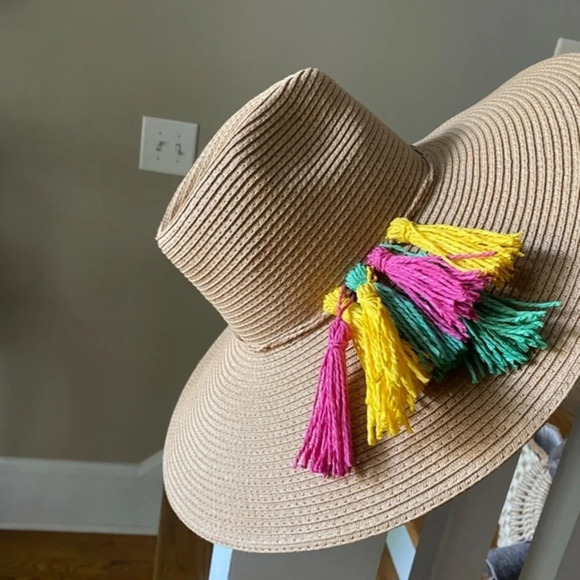 Anthropologie Woven Tassel Sun Hat main image 9